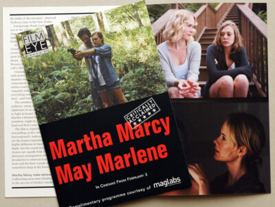 MARTHA MARCY MAY MARLENE FOUR- PAGE  BOOKLET ELIZABETH OLSEN SARAH PAULSON