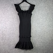 Sheike Dress Womens 6 Black Vertigo Midi Flare Bodycon RRP $179 NEW NWT 7515