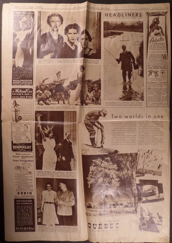 NY Times Zweiter Weltkrieg 6.11.1939 Sun Sect ~ König George VI und Präsident Roosevelt ~ Kriegsvorbereitung - Bild 10 von 12