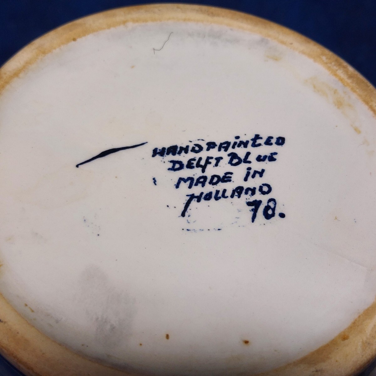 Vintage 1978 Heineken Ceramic Hand Painted Delft Blue Beer Mug