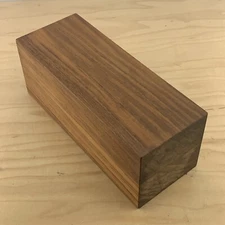 Solid Walnut Wood Block ,Display ,Tea Light Candle ,3-3/8'' Square X 8-5/8''