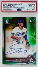 2022 Bowman Chrome Sean McLain 1st Bowman Auto Green Refractor #/99 PSA 8 🔥