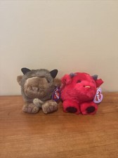 PUFFKINS  BIFF the Buffalo  BRUNO the Red Bull  6628  6651  Lot of 2