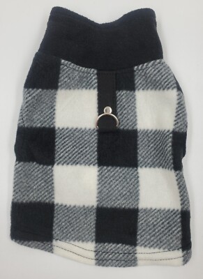 Dog Sweater Size XS Plaid Fleece Born To Be Loved