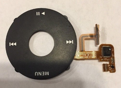 Click Wheel with Flex Ribbon for Apple iPod Classic Black 5 5.5 Gen 30 60 80