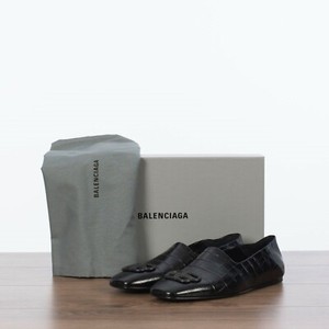 BALENCIAGA-695-Cosy-BB-Loafer-In-Black-Croc-Embossed-Leather