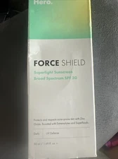 Hero Cosmetics, Force Shield Superlight Sunscreen SPF 30, 1.69 floz exp 12-01-24