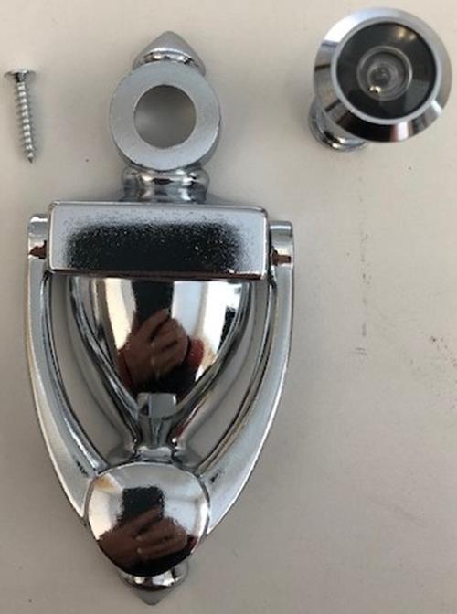 Taymor 37b4806sn Door Knocker With 160deg Viewer Satin Nickel Vk782