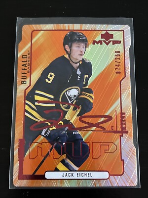 2020 Upper Deck MVP 20th Anniversary Colors & Contours Gold /250 Jack Eichel #4