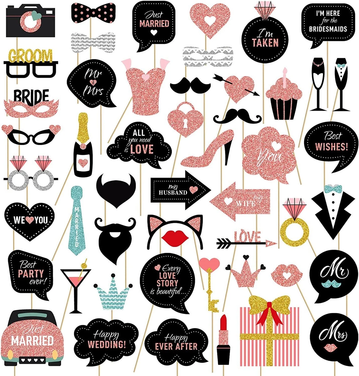 Engagement photo best sale booth props