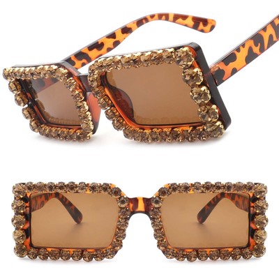 Glamorous Sparkling Rhinestone Embellished Rectangle Hip Hop  display picture 3