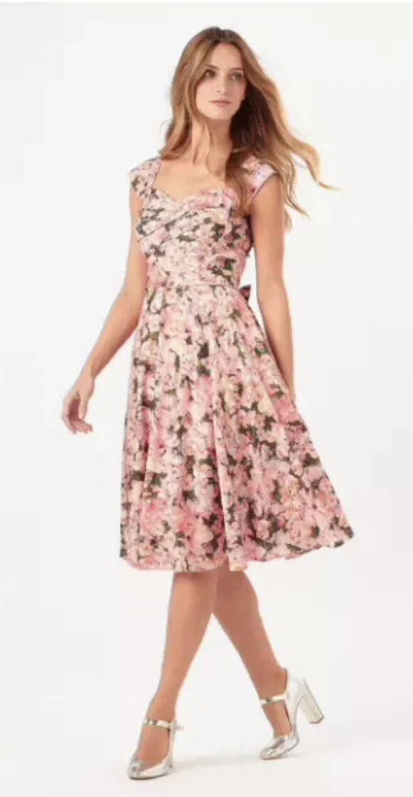 Pink floral cheap dresses uk