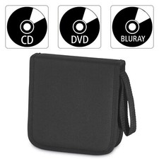 Hama CD DVD Blu-ray Tasche Wallet Mappe für 32 / 64 / 104 CDs aus Nylon, Schwarz