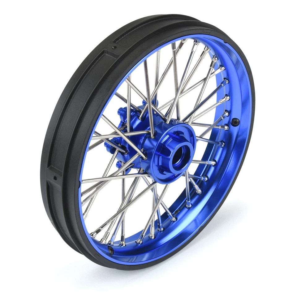 Pro-Line PRO283600T1 1/4 Alum V2 Bead Front Wheel Blue/Blue (1) for Promoto-MX - Image 4 of 4