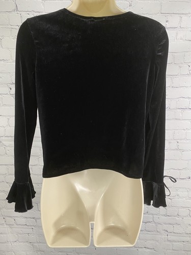 Circo Girls Black Juniors Flutter Sleeve Button Up Sweater Cardigan L 10/12 - Picture 4 of 9