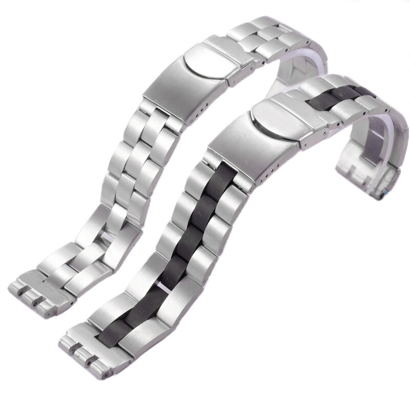 16x19 20x22mm Stainless Steel Watch Strap for Swatch YCS YAS YGS IRONY