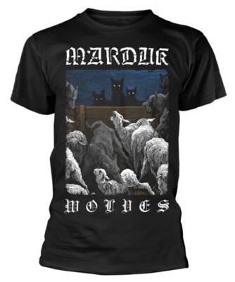 Marduk Wolves schwarzes T-Shirt NEU OFFIZIELL
