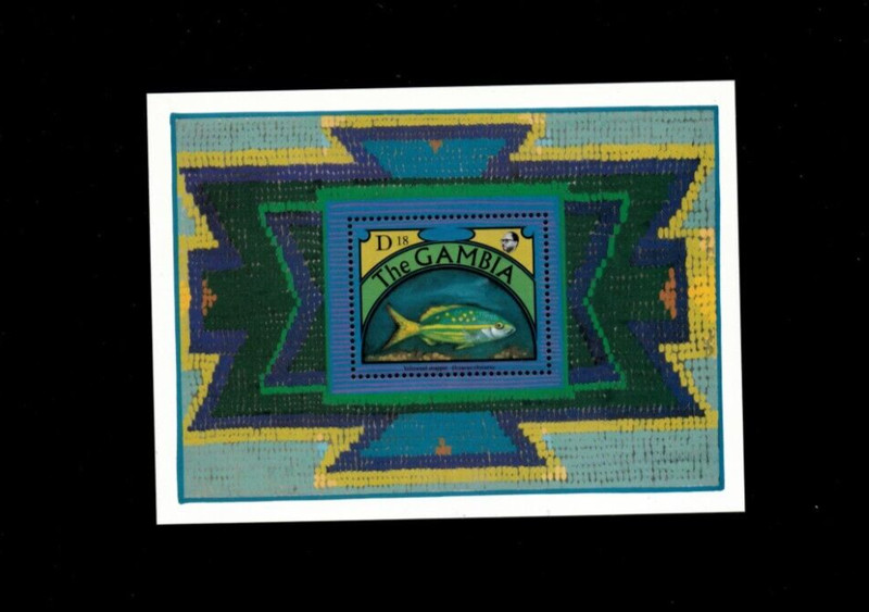 VINTAGE CLASSICS - Gambia 1991 - Fish - Souvenir Stamp Sheet Scott #1131 - MNH