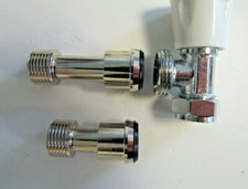RADIATOR VALVE CHROME ADJUSTABLE EXTENSION 15 TO 25mm, 15 TO 40mm LONG