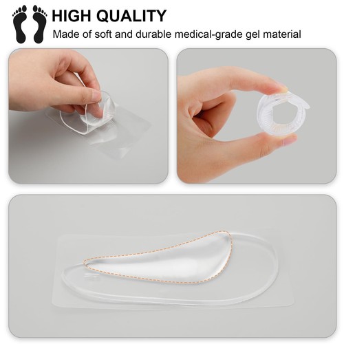 3Pairs Gel Arch Support Shoe Insoles Reusable Arch Inserts for Plantar Fasciitis - 第 4/6 張圖片