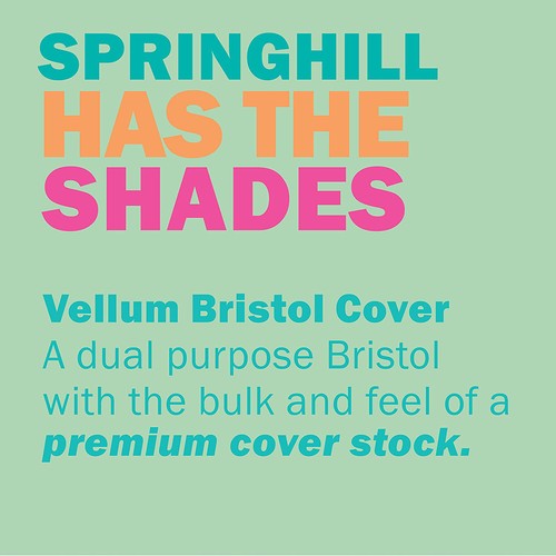 Springhill Digital Vellum Bristol Color Cover, 67lb, 11 x 17, Blue, 250 Sheets - Picture 10 of 11