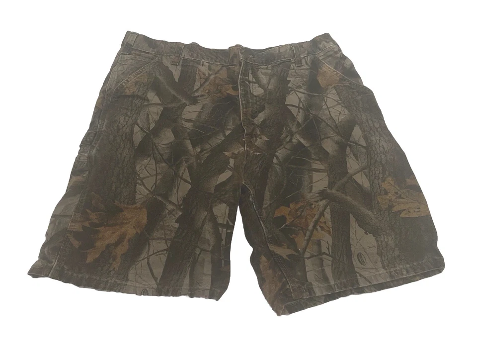 Pantalones Cortos Camuflados Carhartt Realtree De Colección Para Hombre Talla 40 Verde/Marrón Camuflaje B191 CMO Foto 3 de 4
