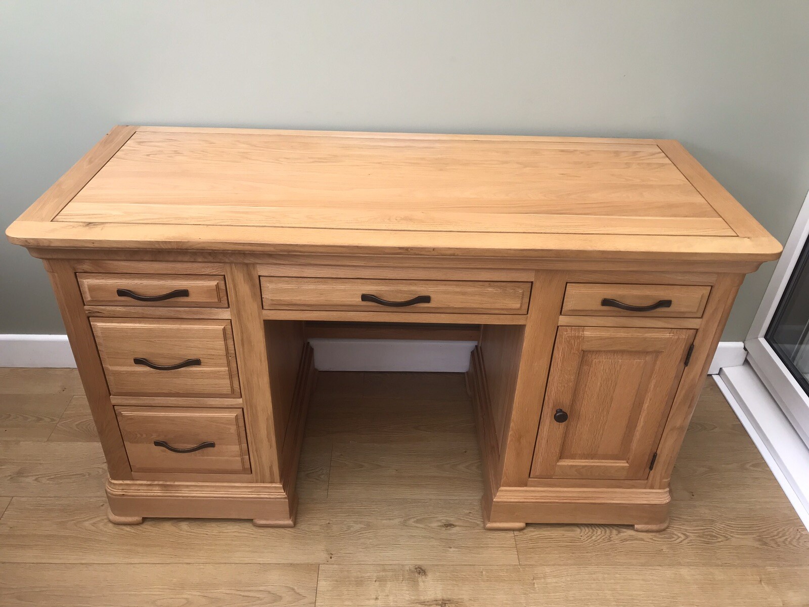 Solid Oak,,Oak Furnitureland Desk, Canterbury Natural Range. eBay