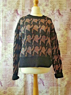 Saisonaler Damenpullover Primark XS schwarz Lametta-Detail