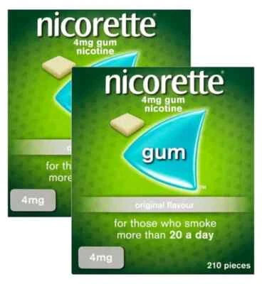Nicorette Original 4mg Gum 4 x 210 - 6 Weeks* Bundle Total Gum 840