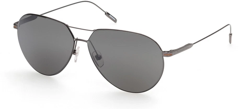 Gafas de sol Ermenegildo Zegna EZ0185 08C plateadas aviador marco de metal 60-12-145 08C Foto 2 de 2