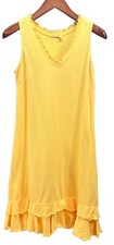 FRESH PRODUCE Daffodil Yellow SUNRISE 100 Cotton V Dress 68 XS USA