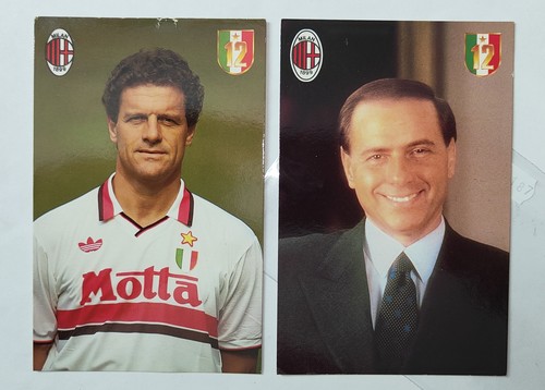 AC MILAN-CAMPIONATO 1991 92-12° SCUDETTO-LOTTO 2 CARTOLINE-C24-187