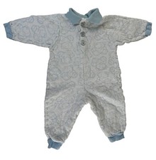 Vintage Carter  s Made In USA Baby Outfit Teddy Bear All Over Print Collared 9MOS