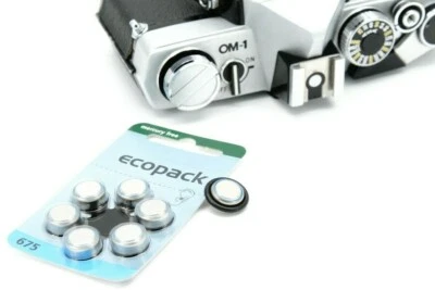 ECOPACK Battery for Olympus OM-1 35 RC 6x Battery & 2x PX625 Adapter by Ausgeknipst