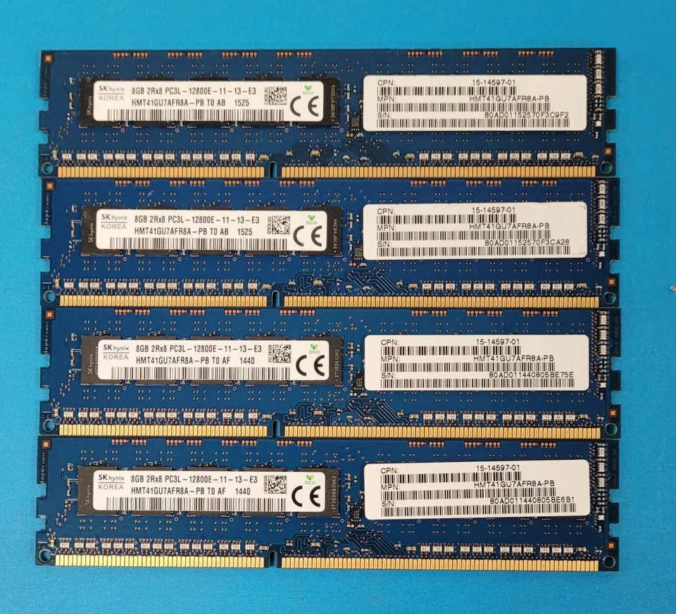 4x 8GB 32GB DDR3 ECC UNBUFFER UDIMM RAM PC3-10600E PC3L-10600E DELL R210II R220 - Image 3 of 3