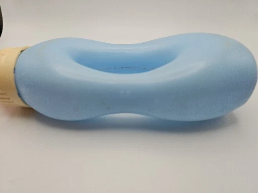 Ansa Gerber Easy to Hold Baby Bottle Blue Vintage 1984 Doll Prop Plastic Hole - Image 4 of 4