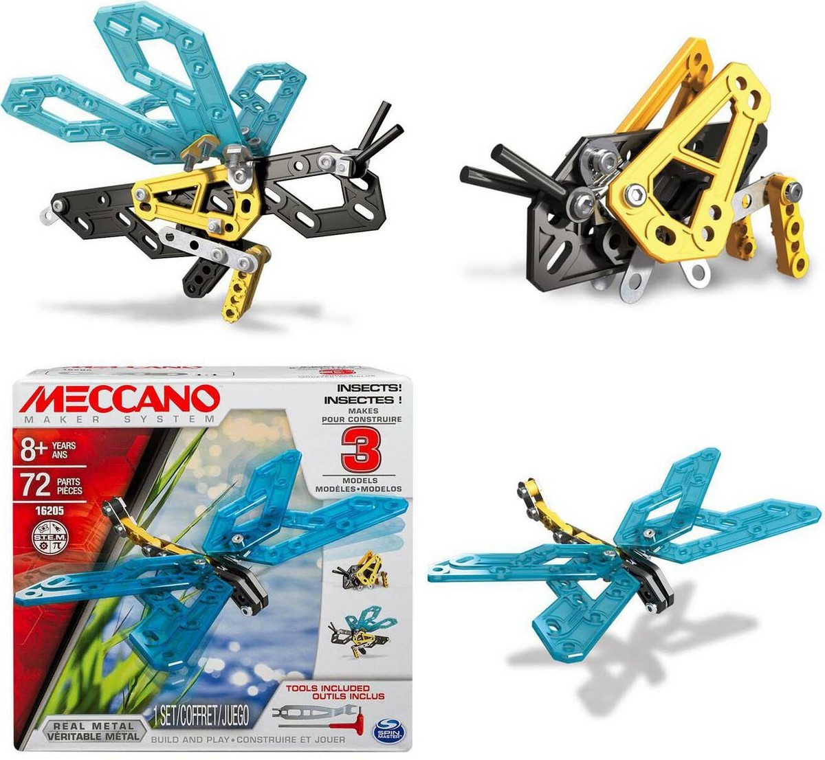 Meccano Metal Building Set Models Insects