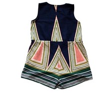 Love  Other Things Playsuit 60s 70s Style Geometric PrintS