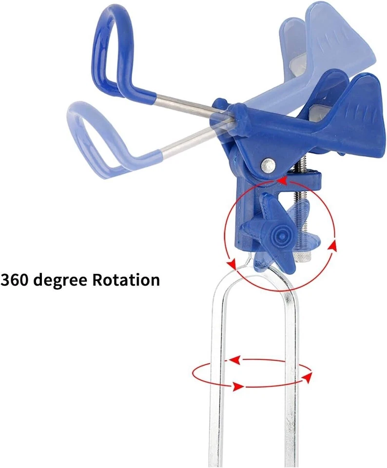 2 Pack Fishing Pole Holders Ground Bank Fishing Rod Rack Holder Stand 360 Degree - Image 3 of 4