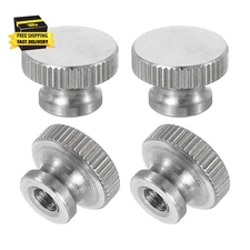 Knurled Thumb Nuts, 4Pcs M4 X D12Mm X H8Mm Stainless Steel round Knobs Fasteners