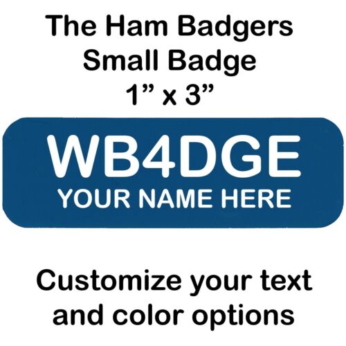 Custom Amateur Ham Radio Call Sign Name Badge