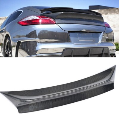 Carbon Fiber Rear Trunk Spoiler Wing Lip For Porsche Panamera 970 2010 2011-2014