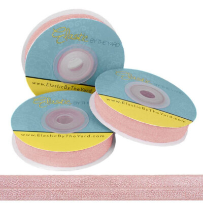 Blush Fold Over Elastic 1'' (25mm) Wide | Elastic By The Yard