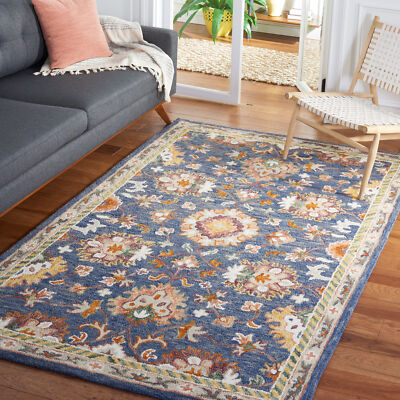 Safavieh Aspen BLUE / RUST 3' X 5' Area Rug - APN146M-3