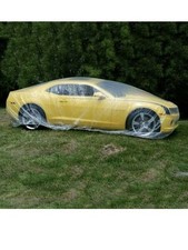 5 PACK Clear Plastic Disposable Car Cover Temporary Universal Rain Dust Garage