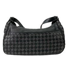 Bottegaveneta Bottega Veneta Intrecciato Shoulder Bag 143276 Leather Black Ladie