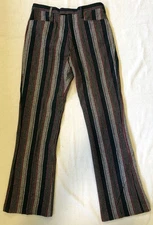 VTG H.I.S. Pants Flared Striped Hippy Pants