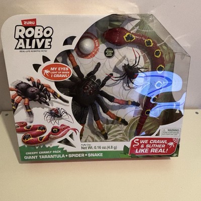 Brandneu Zuru Robo Alive Creepy Crawly Pack / Riesen Tarantel / Spinne / Schlange