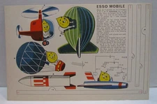 1950's Esso Oil Drop Man Mobile Cardboard Cut Out, Dutch Premium
