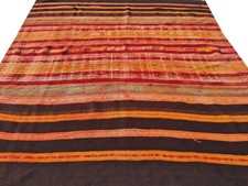 Rare Hand Knotted Vintage Afghan Gajari Kilim Kilm Wool Area Rug 4.7 x 4.4 Ft